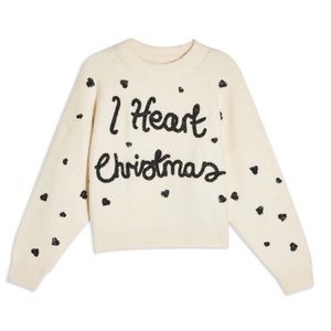 Topshop I Heart Christmas Sweater XL